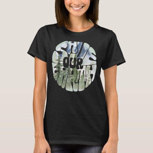 Onze aardklimaatverandering redden t-shirt (Voorkant)