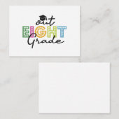 Onze Achtste Klas Afstuderen Senior Zomer Vakantie Notitiekaartje (Voorkant / Achterkant)