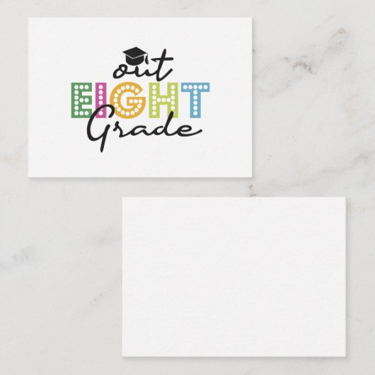 Onze Achtste Klas Afstuderen Senior Zomer Vakantie Notitiekaartje (Voorkant / Achterkant)