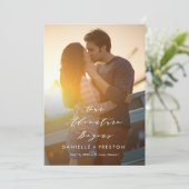 Onze Adventure Editable-kleur bespaart de datumkaa Bedankkaart (Staand voorkant)