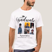 Onze Afgestudeerde | 5 Foto Afstuderen T-shirt (Voorkant)