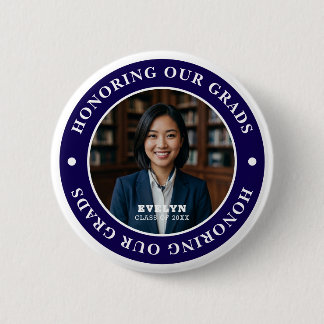 Onze afgestudeerden eren 20XX | Afstudeerfoto Ronde Button 5,7 Cm
