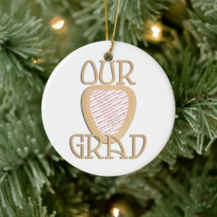 ONZE AFSTUDEERDER - Gold Photo Lijst Keramisch Ornament
