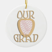 ONZE AFSTUDEERDER - Gold Photo Lijst Keramisch Ornament (Voorkant)