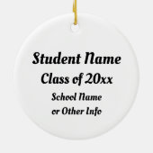 ONZE AFSTUDEERDER - Gold Photo Lijst Keramisch Ornament (Achterkant)