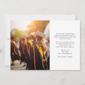 ONZE AFSTUDEERDER Typografie 2 foto Afstuderen Kaart (Achterkant)