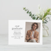 Onze Afstuderen Eenvoudige aankondiging van het Af (Staand voorkant)