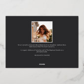 Onze Afstuderen | Folie Afstuderen Foto aankondigi Folie Uitnodiging (Achterkant)