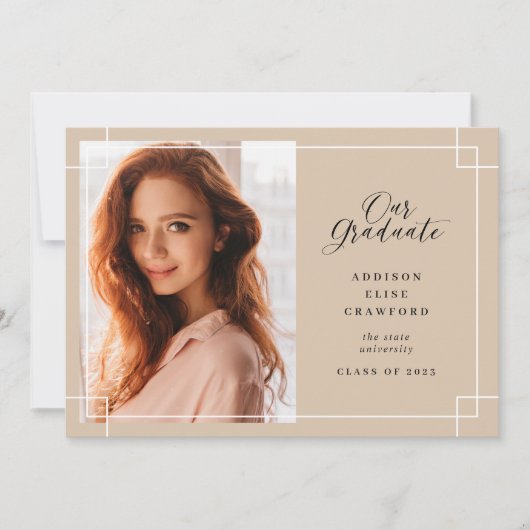 Onze Afstuderen | Foto-Afstuderen Aankondiging (Voorkant)