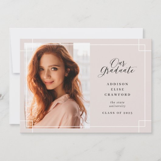 Onze Afstuderen | Foto-Afstuderen Aankondiging (Voorkant)