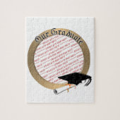 Onze Afstuderen Graduation Cap w / Gold Lijst Legpuzzel (Verticaal)