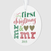 Onze allereerste kerst als Mr & Mr Ornament (voorkant)