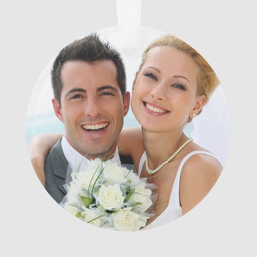 Onze allereerste kerst als Mr & Mrs Gold Ornament (achterkant)