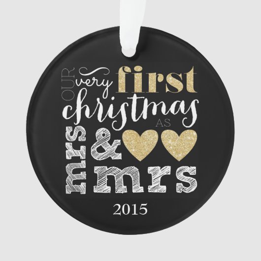 Onze allereerste kerst als Mrs & Mrs Ornament (voorkant)