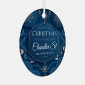 Onze allereerste kerst in onze nieuwe thuismoderne metalen ornament (Voorkant Rechts)