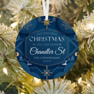 Onze allereerste kerst in onze nieuwe thuismoderne metalen ornament