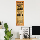 Onze Amerikaanse neef Ford's theater 14 april 1865 Poster (Thuiskantoor)