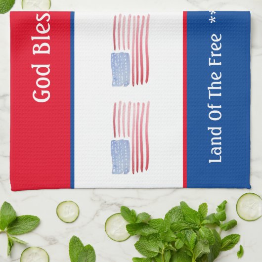 Onze Amerikaanse vlag Theedoek (Gevouwen)