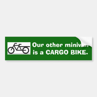 Onze andere minister is een CARGO BIKE Bumpersticker