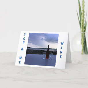 ONZE ANNIVERSAY-JOU/ME EN SOMMIGE WIJN/SUNSET KAART
