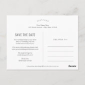 Onze Avontuur BEWERKBARE KLEUR Save the Date Briefkaart (Achterkant)