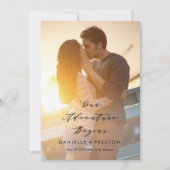 Onze Avontuur Bewerkbare Kleur Sla de datum Kaart (Voorkant)