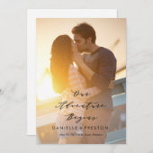 Onze Avontuur Bewerkbare Kleur Sla de datum Kaart (Voorkant / Achterkant)