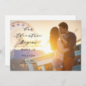 Onze Avontuur Bewerkbare Kleur Sla de datum Kaart (Voorkant / Achterkant)