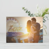 Onze Avontuur Bewerkbare Kleur Sla de datum Kaart (Staand voorkant)