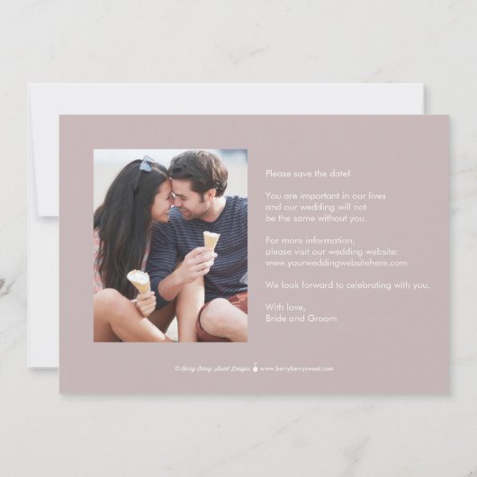 Onze Avontuur Bewerkbare Kleur Sla de datum Kaart (Achterkant)