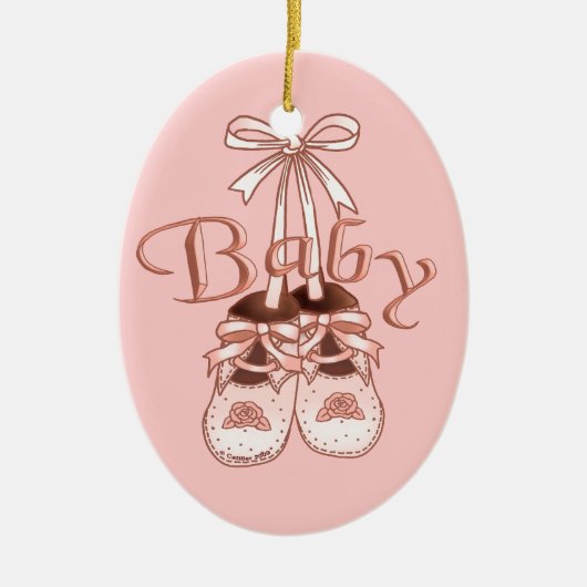 Onze Baby Girl Schoenen ornament (Voorkant)