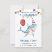 Onze Baby haai 1e verjaardag onder het Zee Bedankkaart (Voorkant)
