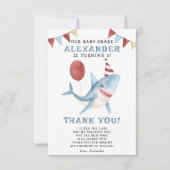 Onze Baby haai 1e verjaardag onder het Zee Bedankkaart (Voorkant)