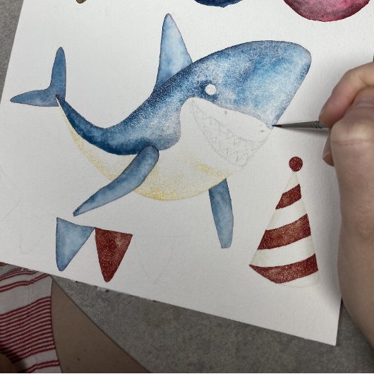 Onze Baby haai 1e verjaardag onder het Zee Kaart