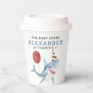 Onze Baby haai 1e verjaardag onder het Zee Papieren Bekers
