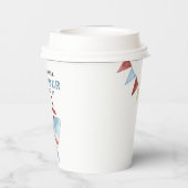 Onze Baby haai 1e verjaardag onder het Zee Papieren Bekers (Achterkant)