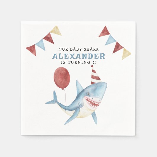 Onze Baby haai 1e verjaardag onder het Zee Servet (Voorkant)