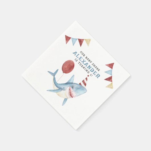 Onze Baby haai 1e verjaardag onder het Zee Servet (Hoek)