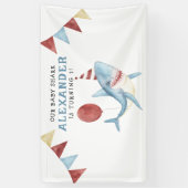 Onze Baby haai 1e verjaardag onder het Zee Spandoek (Verticaal)