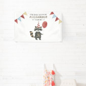 Onze baby wasbeer 1e verjaardag spandoek (Insitu)