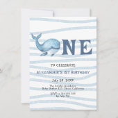 Onze Baby Whale 1e verjaardag onder het Zee Kaart (Voorkant)