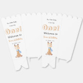 Onze Baby wordt een Schattigee Giraffe 1e verjaard Bedankdoosjes (Ongevouwen)