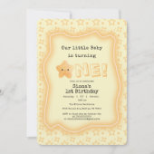Onze Baby wordt een Schattigee ster 1e verjaardag Kaart (Voorkant)