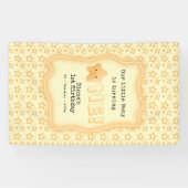 Onze Baby wordt een Schattigee ster 1e verjaardag Spandoek (Horizontaal)