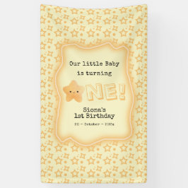 Onze Baby wordt een Schattigee ster 1e verjaardag Spandoek
