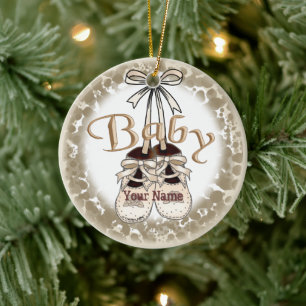 Onze babymeisjesschoenen keramisch ornament