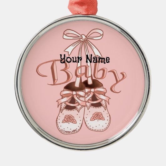 Onze babymeisjesschoenen metalen ornament (Voorkant)