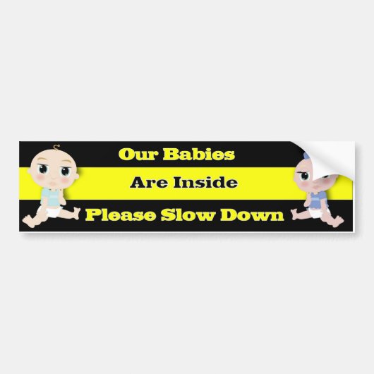 Onze baby's zijn binnen! bumpersticker (Voorkant)