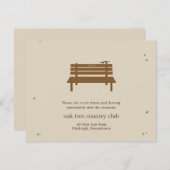 Onze Bank Bruiloftsreceptiekaart Informatiekaartje (Voorkant / Achterkant)