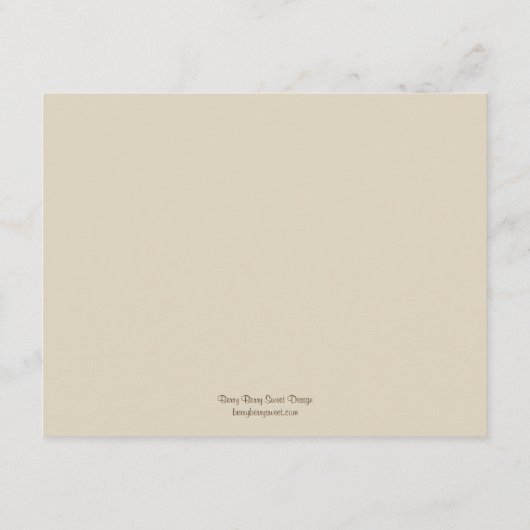 Onze Bank Bruiloftsreceptiekaart Informatiekaartje (Achterkant)